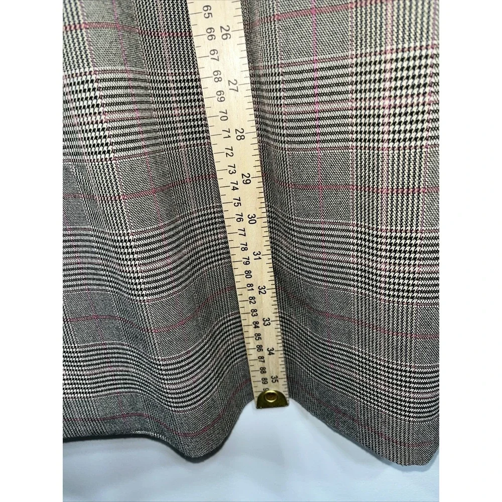 CeCe Plaid‎ Print Point Collar Shift Dress, Size-8 Academia Versatile Festival - Picture 6 of 11